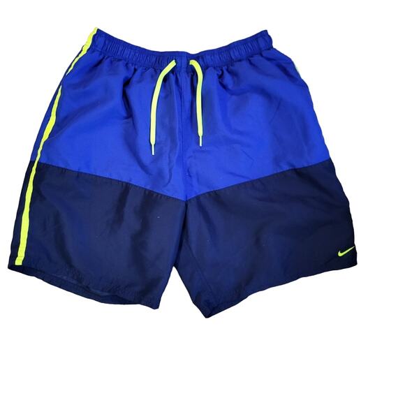 Nike Other - NIKE blue Colorblock Swim Trunks Board Shorts XXL Drawstring